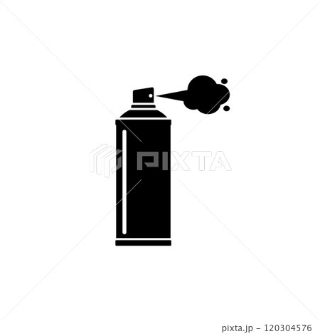 Aerosol cylinder spray icon. Isolated vector illustration on white background. Aerosol cylinder spray icon. Isolated vector illustration on white background. 120304576