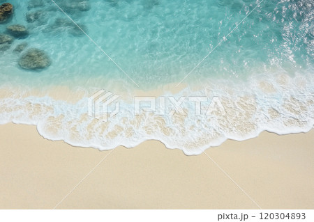 夏のビーチの俯瞰背景 夏のビーチの俯瞰背景 120304893