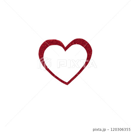 Red heart shape isolated on white background. Celebrating Valentine's Day 120306355
