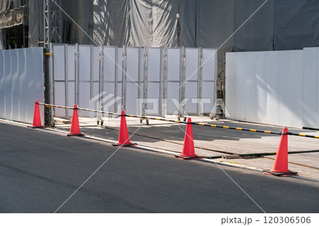 建設現場の不法侵入を防ぐキャスターゲート 120306506