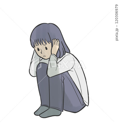耳を塞ぐ女子 120306979