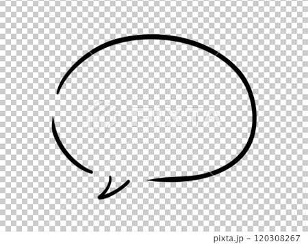 Simple pen handwritten speech bubble vector 120308267