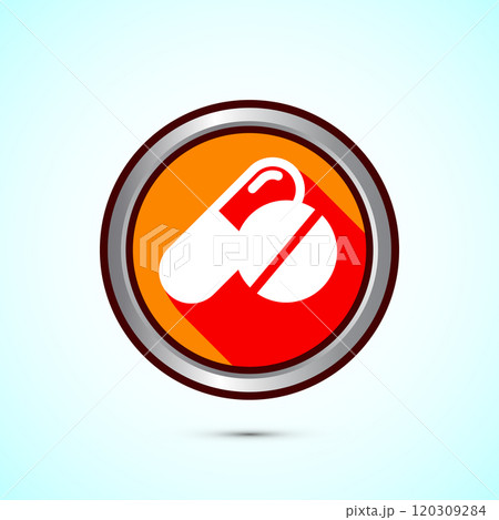 Medicine pills icon design illustration, Medical drugs icon sign. Button design Medicine pills icon design illustration, Medical drugs icon sign. Button design 120309284