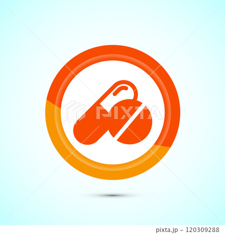 Medicine pills icon design illustration, Medical drugs icon sign. Button design Medicine pills icon design illustration, Medical drugs icon sign. Button design 120309288