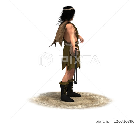 warrior character, contour visualization, 3D illustration, sketch, outline warrior character, contour visualization, 3D illustration, sketch, outline 120310896