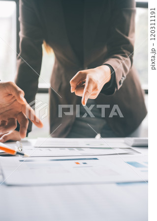Fund managers team consultation and discuss about analysis Investment stock market at office Fund managers team consultation and discuss about analysis Investment stock market at office 120311191