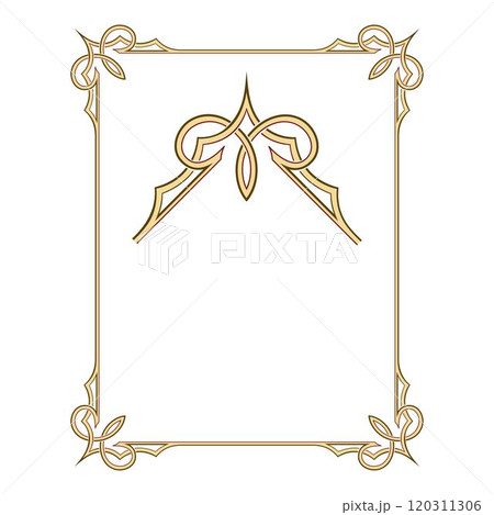 Vintage traditional realistic black and color frames set on white background isolated vector illustration 120311306