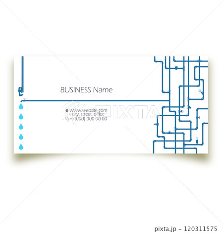 Business card concept for plumber Business card concept for plumber 120311575