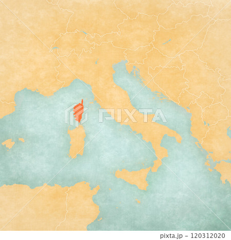 Map of Italian Peninsula - Corsica Map of Italian Peninsula - Corsica 120312020
