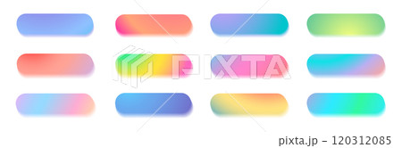 Set of gradient with blur web buttons. Read more colorful buttons. Blank buttons with aura for websites, user interfaces, mobile devices. Vector illustration Set of gradient with blur web buttons. Read more colorful buttons. Blank buttons with aura for websites, user interfaces, mobile devices. Vector illustration 120312085