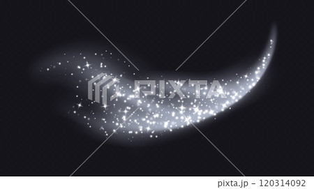 Silver magic cloud with sparkles, stardust sparkling background. Glowing glitter smoke trail. Silver magic cloud with sparkles, stardust sparkling background. Glowing glitter smoke trail. 120314092
