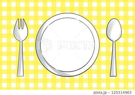 手描きのテーブルセッティング - 爽やかなレモンイエローのランチョンマット 手描きのテーブルセッティング - 爽やかなレモンイエローのランチョンマット 120314963