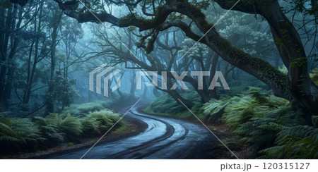 Path through a forest. Landscape photography. Path through a forest. Landscape photography. 120315127