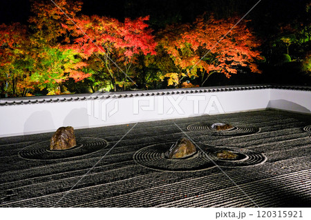 紅葉のある枯山水 120315921