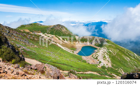 秋の御嶽山登山：継子岳と三ノ池 120316074