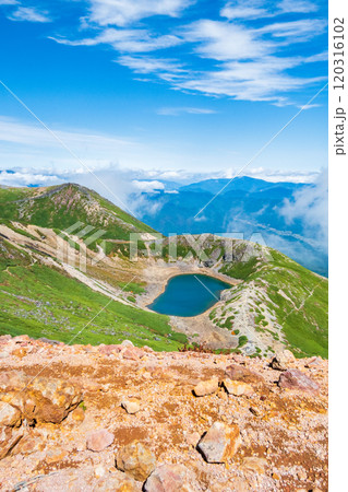 秋の御嶽山登山:三ノ池 秋の御嶽山登山:三ノ池 120316102