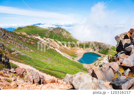 秋の御嶽山登山：継子岳と三ノ池 120316157