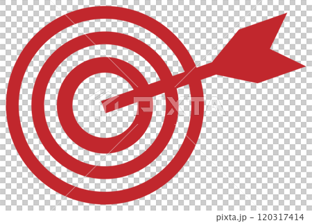 的のアイコン 赤 的のアイコン 赤 120317414