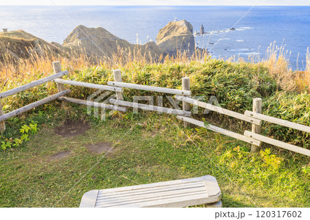 秋風に包まれる神威岬【北海道】 120317602