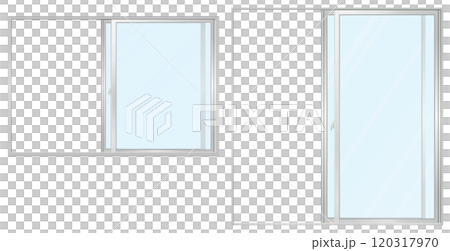 2 種開放式銀色推拉窗套裝 120317970