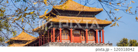 Ancient royal palaces of the Forbidden City in Beijing,China BANNER, LONG FORMAT Ancient royal palaces of the Forbidden City in Beijing,China BANNER, LONG FORMAT 120318042