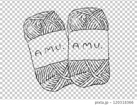 編み物モノクロ 120318366