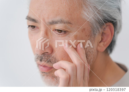 ミドルの白髪男性の美容 ミドルの白髪男性の美容 120318397