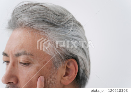 ミドルの白髪男性の美容 ミドルの白髪男性の美容 120318398
