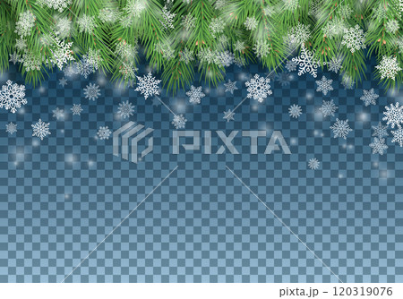 Winter backdrop with branches of christmas tree 120319076