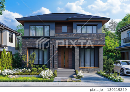 住宅イメージ 郊外の一戸建て 住宅イメージ 郊外の一戸建て 120319239