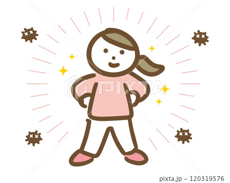 菌を寄せ付けない免疫力のある健康な女性 120319576
