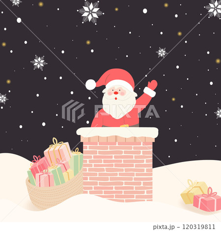 Merry Christmas and Happy New Year greeting card, vector illustration. Merry Christmas and Happy New Year greeting card, vector illustration. 120319811