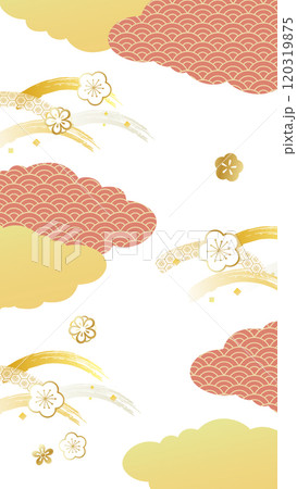美しい和風柄　イラスト背景 120319875