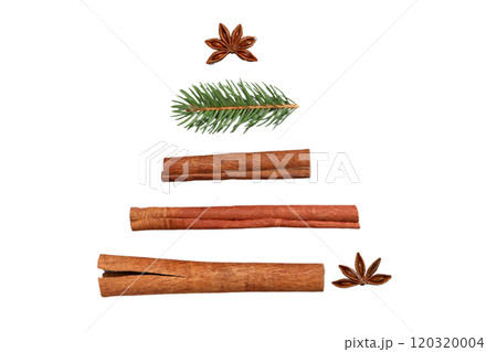 PNG, Christmas table setting, Christmas tree shape, isolated on white background. 120320004