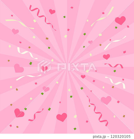 カラフルな紙吹雪とピンクの背景 カラフルな紙吹雪とピンクの背景 120320105