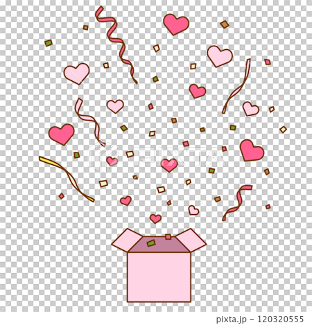 Confetti popping out of the box Confetti popping out of the box 120320555