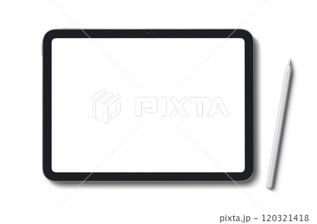 タブレットPCとタッチペン 120321418