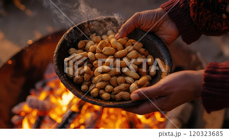 Confident Young Woman in Stylish Suit Posing Against Modern Architectural Background 120323685