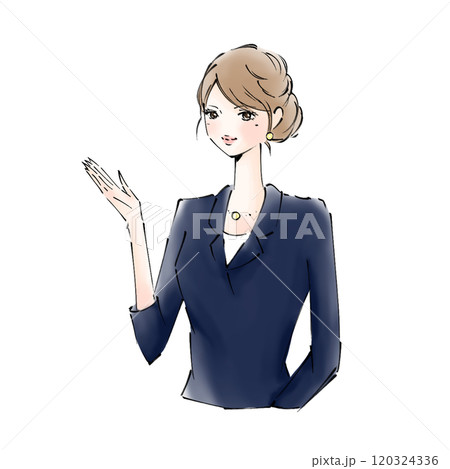 女性　ビジネス　案内 120324336