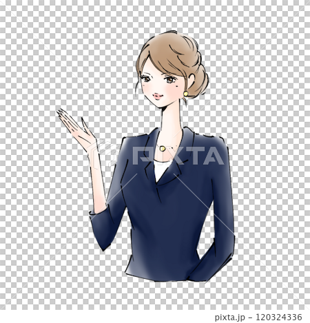 女性　ビジネス　案内 120324336