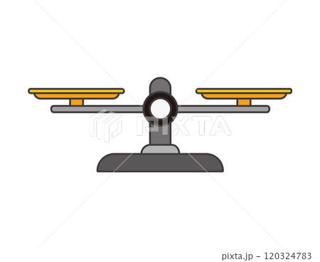 シンプルな天秤のイラスト　ビジネスイラスト 120324783