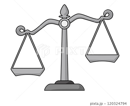 シンプルな天秤のイラスト　ビジネスイラスト 120324794