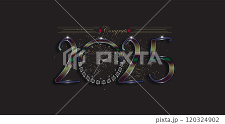 An artistic depiction of New Year 2025 120324902