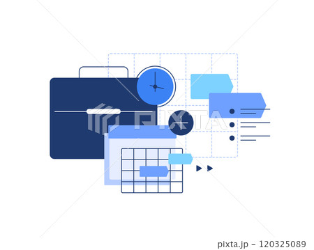Business tasks and project planning. Flat illustration 120325089