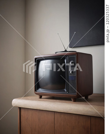 old vintage tv close up 120325337