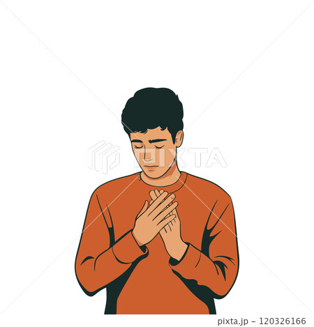 Worried Man Praying Worried Man Praying 120326166