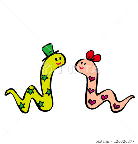 POPなヘビのイラスト POPなヘビのイラスト 120326377