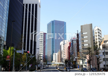 東京都市風景 芝五丁目交差点 東京都市風景 芝五丁目交差点 120326476