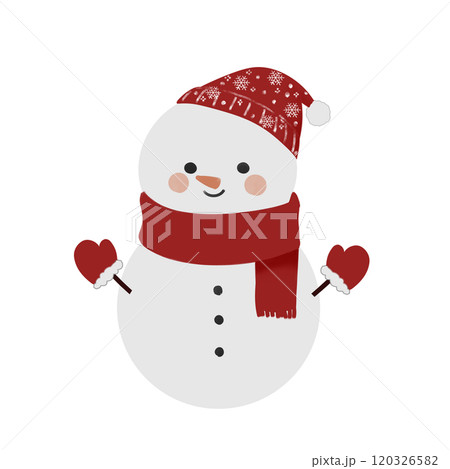 雪だるま　イラスト素材　冬 120326582