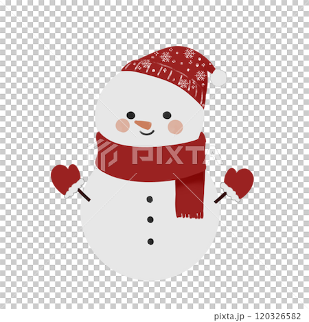雪だるま　イラスト素材　冬 120326582